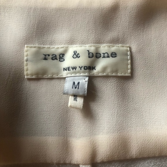 Rag & Bone Ivory Long Sleeve Tuxedo Shirt Sz Med. - Picture 11 of 16